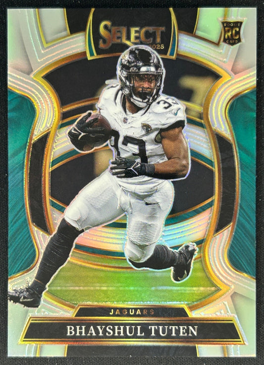 Bhayshul Tuten 2025 Select Concourse Silver Prizm Jaguars front