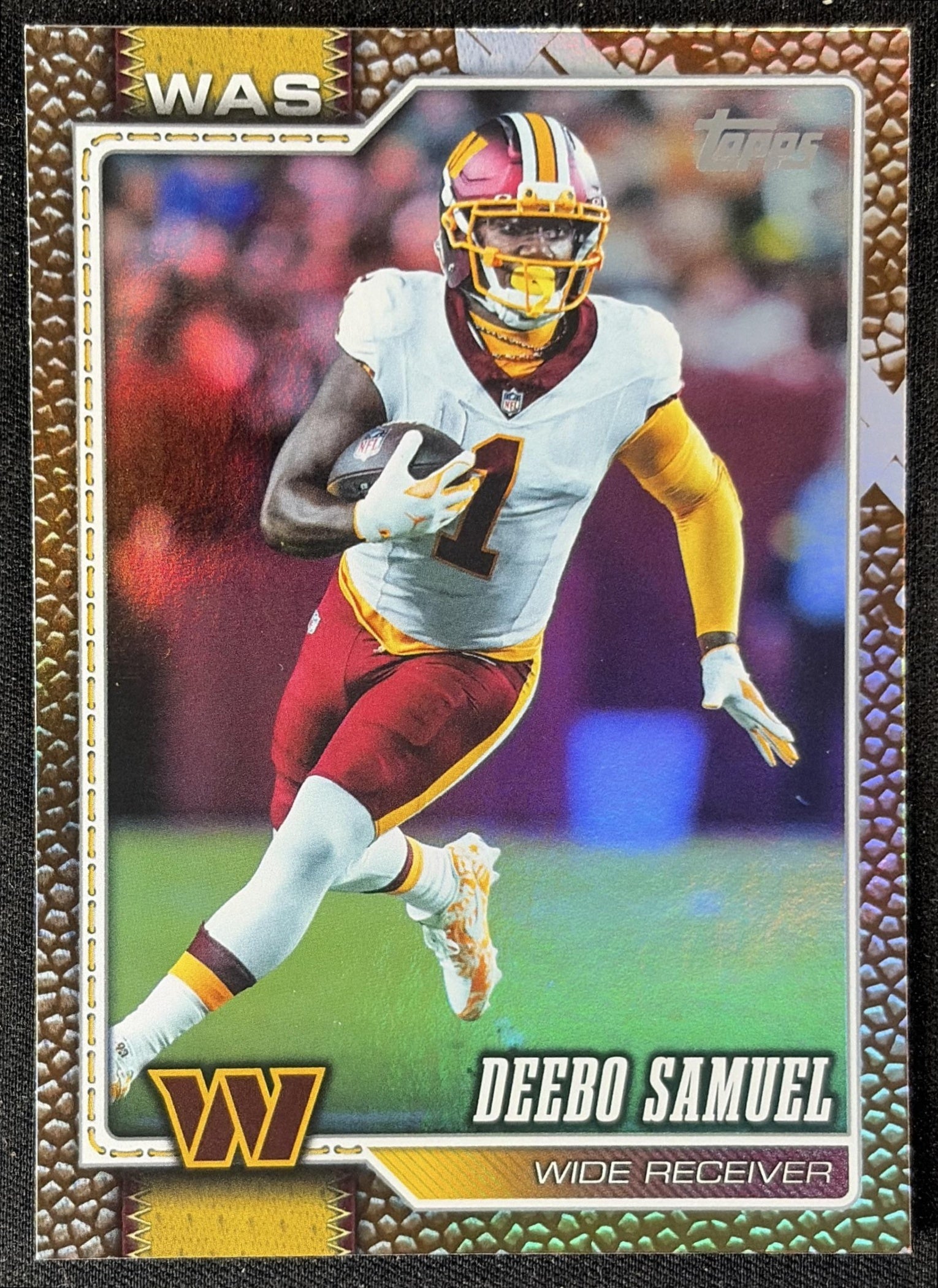 Deebo Samuel 2026 Topps Football Leather Foil Commanders front