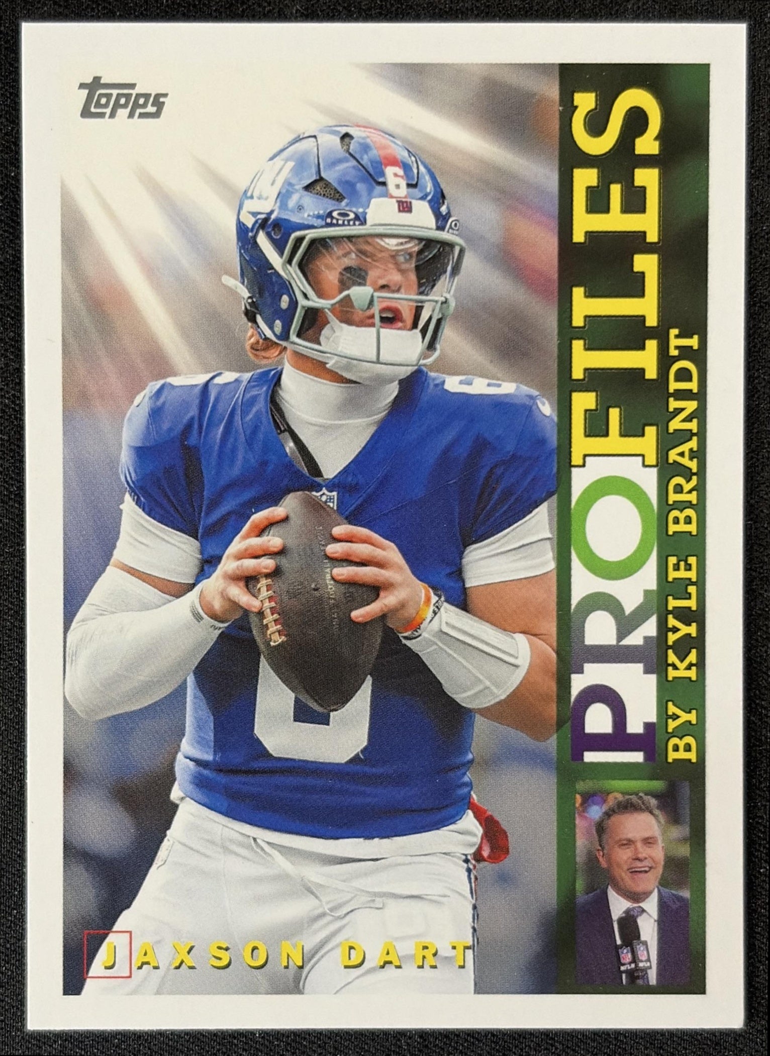Jaxson Dart 2026 Topps Profiles Giants front
