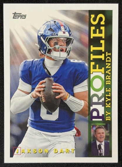 Jaxson Dart 2026 Topps Profiles Giants front