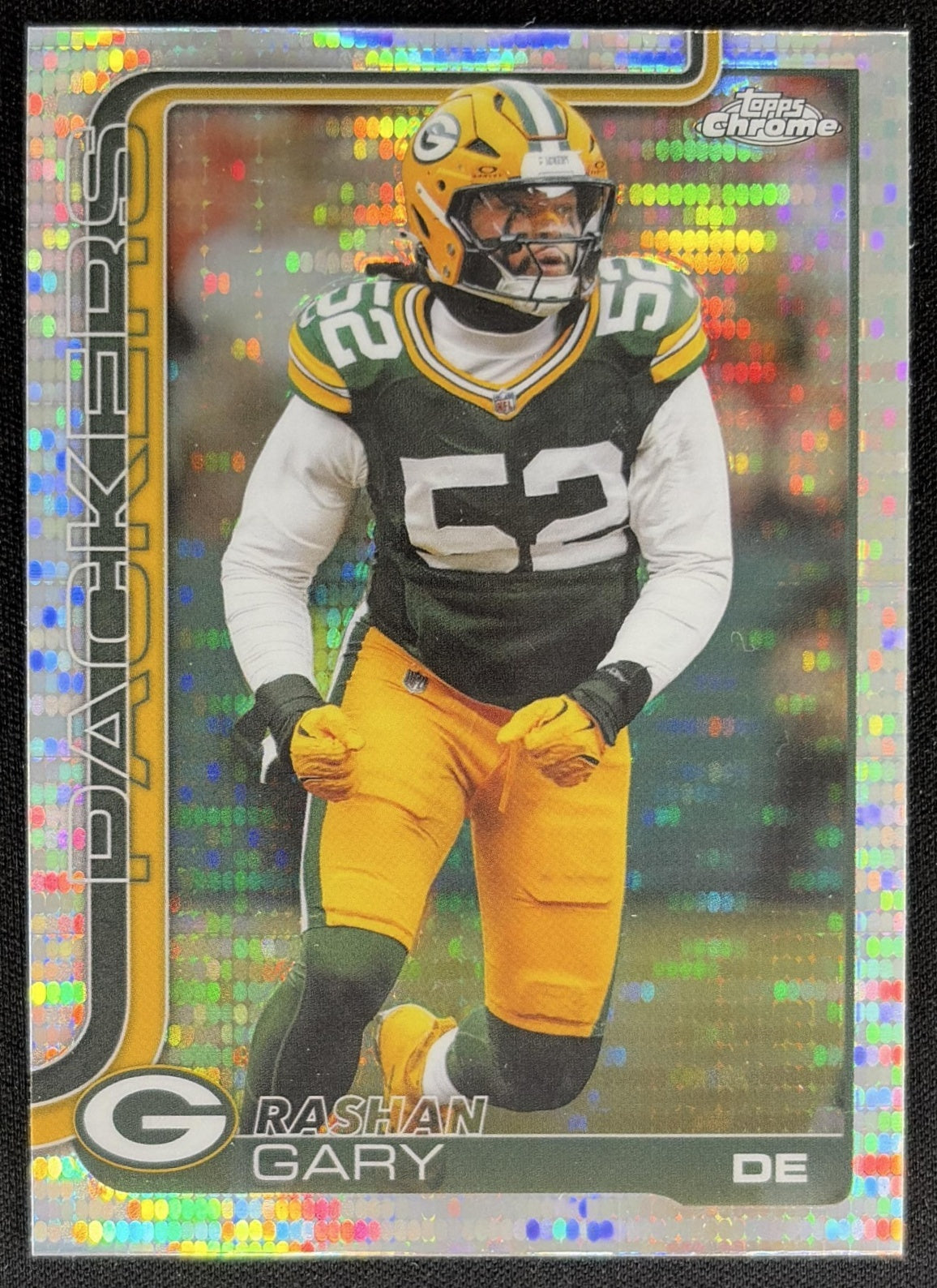 Rashan Gary 2025 Topps Chrome Pulsar Refractor Packers