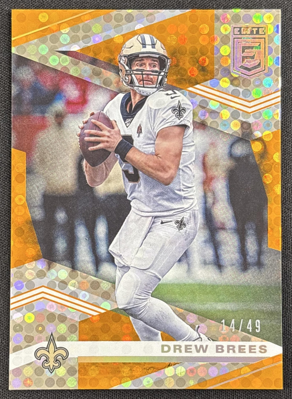 Drew Brees 2020 Panini Donruss Elite Orange /49 Saints