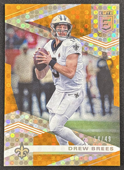 Drew Brees 2020 Panini Donruss Elite Orange /49 Saints