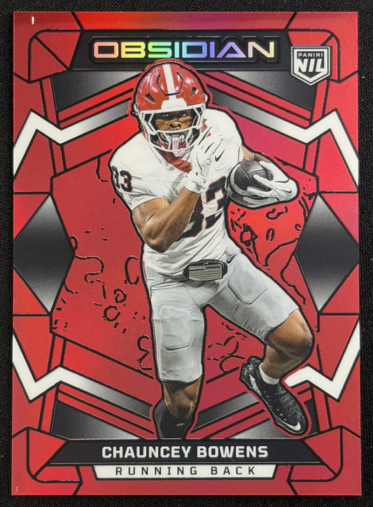 Chauncey Bowens 2026 Panini Obsidian Red /149 Bulldogs