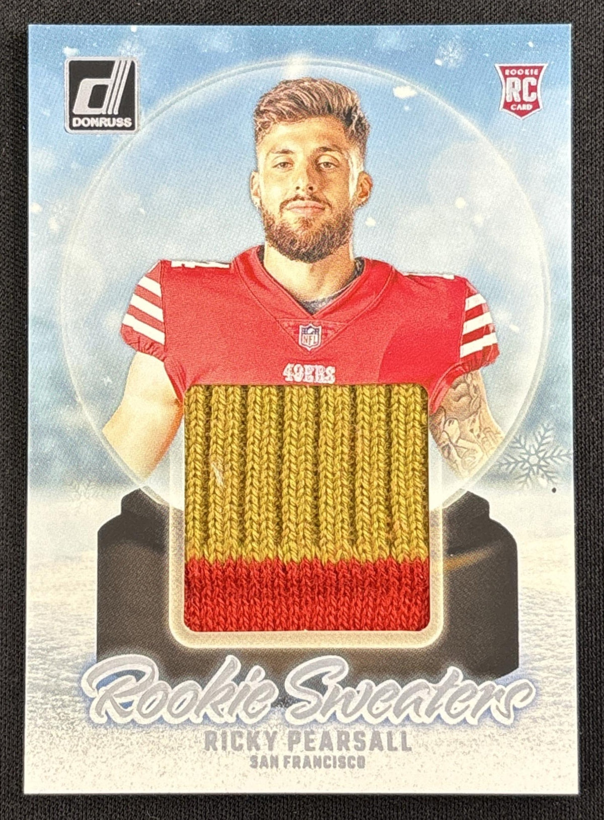 Ricky Pearsall 2024 Panini Donruss Rookie Holiday Sweater 49ers #1