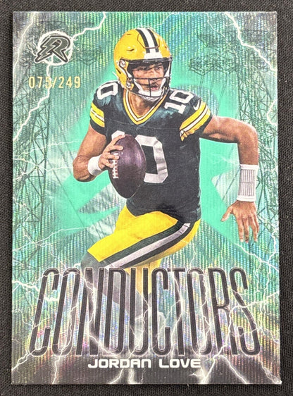 Jordan Love 2024 Topps Resurgence Conductors Aqua Surge /249 Packers