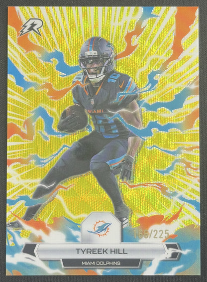 Tyreek Hill 2025 Topps Resurgence Yellow Surge Refractor /225 Dolphins