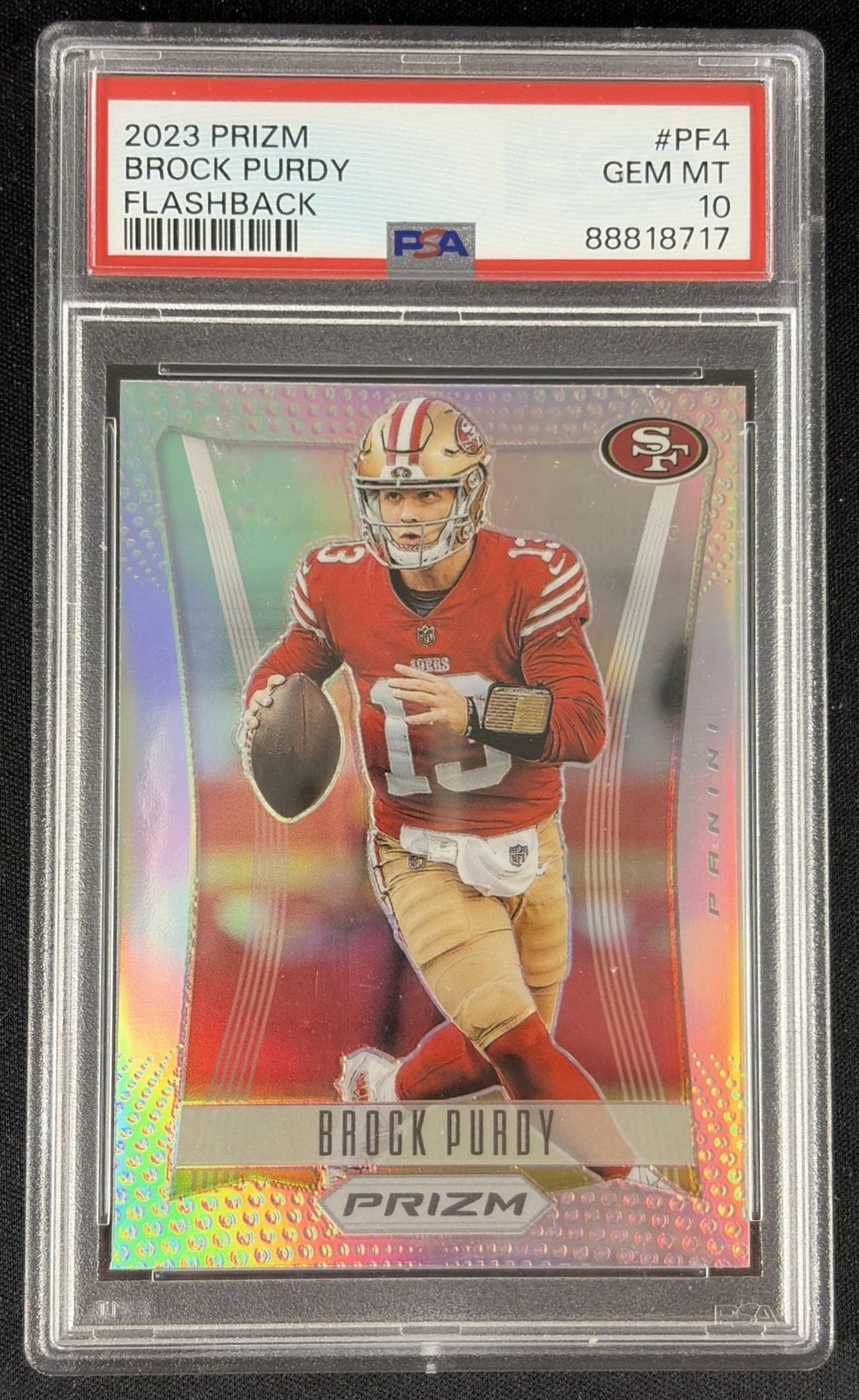 Brock Purdy 2023 Panini Prizm Flashback Prizms Silver PSA 10 49ers