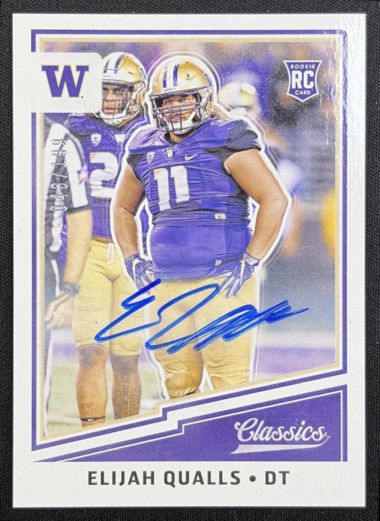 Elijah Qualls 2017 Panini Classics Significant Signatures /199 Huskies