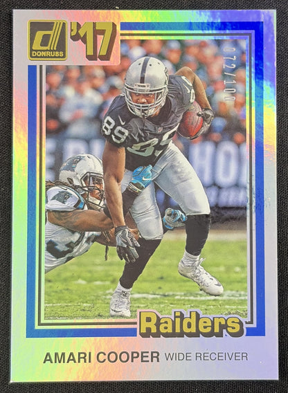 Amari Cooper 2017 Panini Donruss 1981 Tribute Holo /100 Raiders