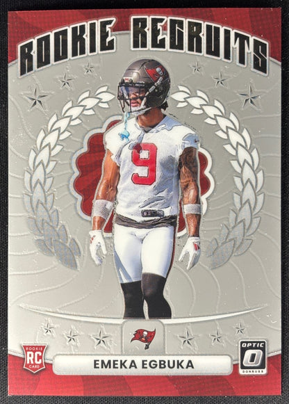 Emeka Egbuka 2025 Donruss Optic Rookie Recruits Buccaneers