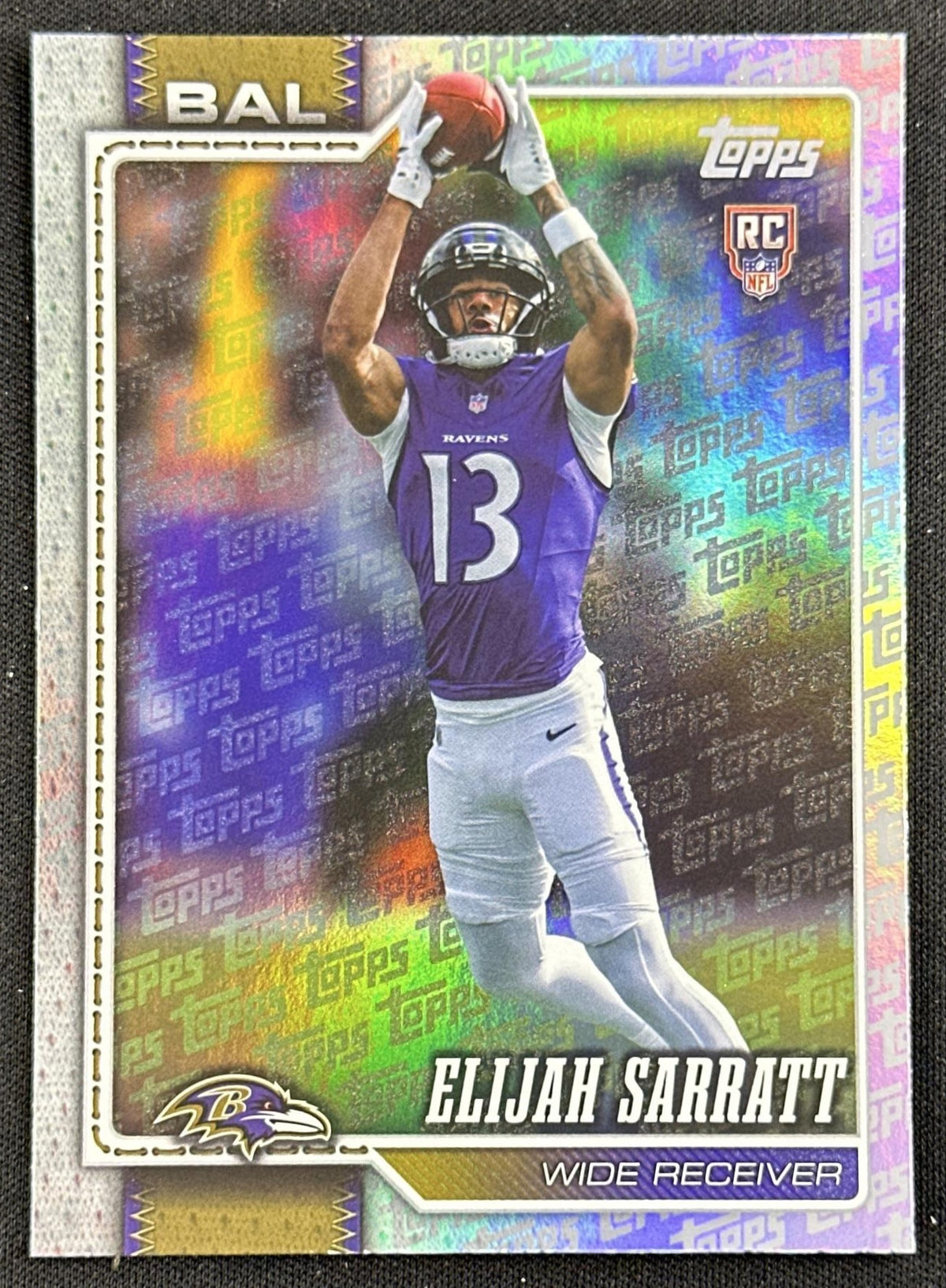 Elijah Sarratt 2026 Topps Flagship Fanatics Foil Ravens