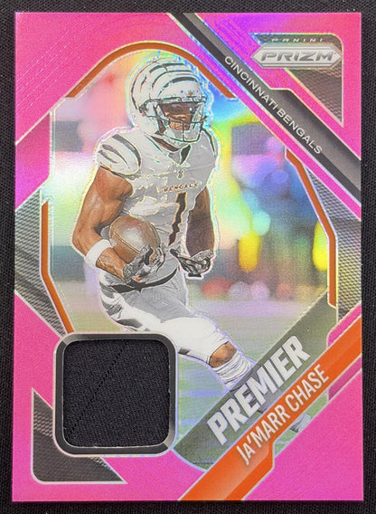 Ja'Marr Chase 2025 Panini Prizm Premier Jerseys Pink Bengals Cincinnati Bengals