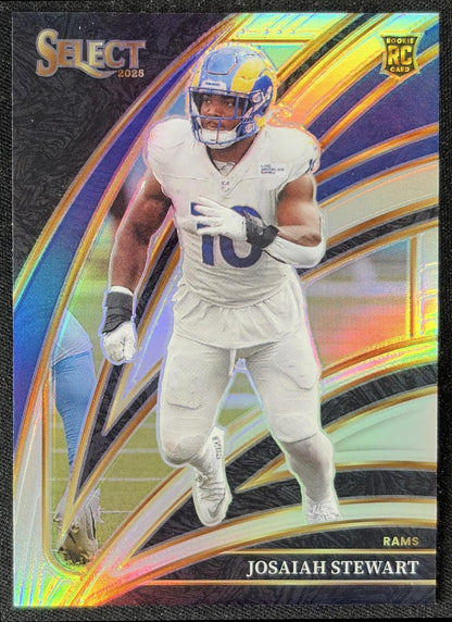 Josaiah Stewart 2025 Panini Select Club Level Silver Prizm Rams