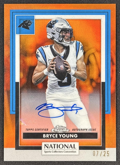 Bryce Young 2026 Topps NSCC Collection NFL Auto Orange Refractor /25 Panthers Sports Trading Cards