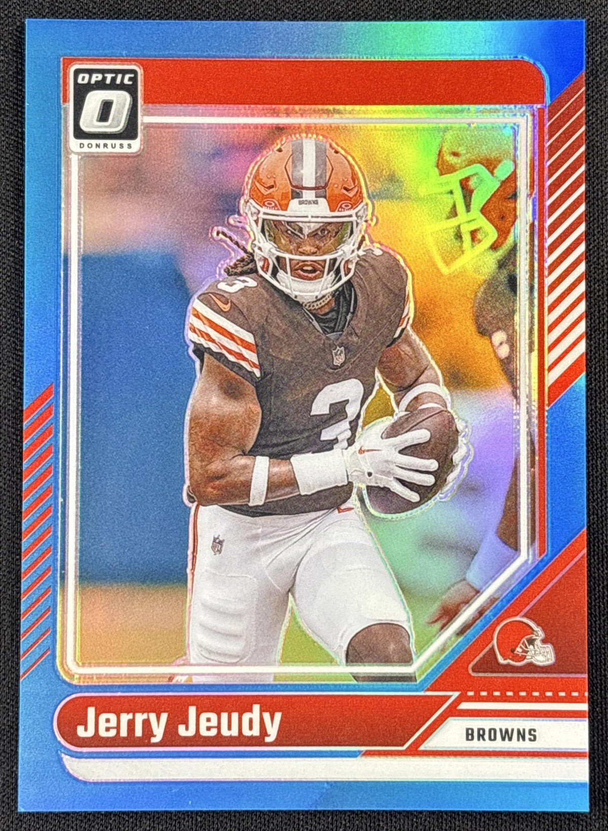 Jerry Jeudy 2024 Panini Donruss Optic Aqua /299 Browns