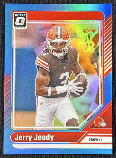 Jerry Jeudy 2024 Panini Donruss Optic Aqua /299 Browns Sports Trading Card