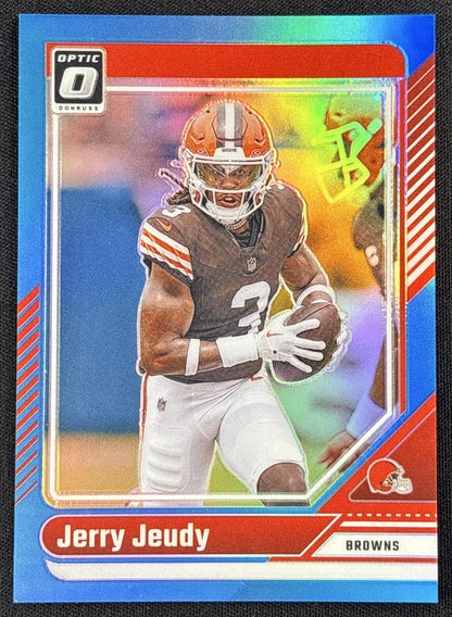 Jerry Jeudy 2024 Panini Donruss Optic Aqua /299 Browns