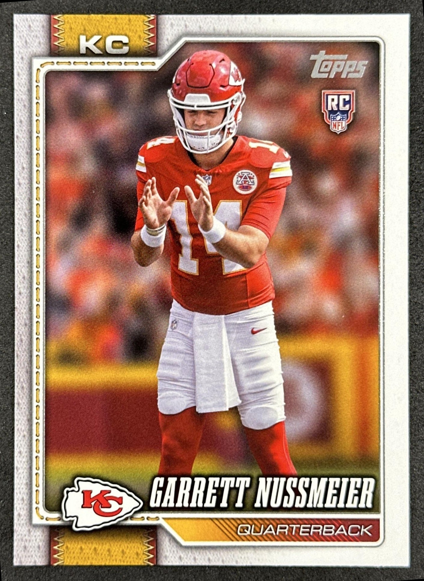 Garrett Nussmeier 2026 Topps Flagship Rookie Chiefs Sports Trading Card
