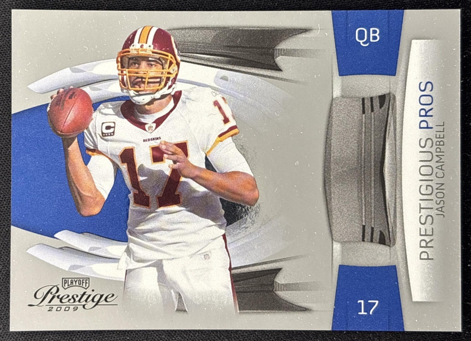 Jason Campbell 2009 Panini Playoff Prestige Prestigious Pros Blue /1000 Redskins front