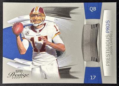 Jason Campbell 2009 Panini Playoff Prestige Prestigious Pros Blue /1000 Redskins front