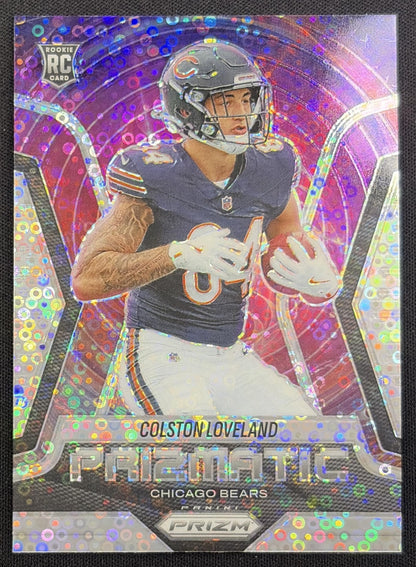 Colston Loveland 2025 Panini Prizm Prizmatic No Huddle Bears Chicago Bears