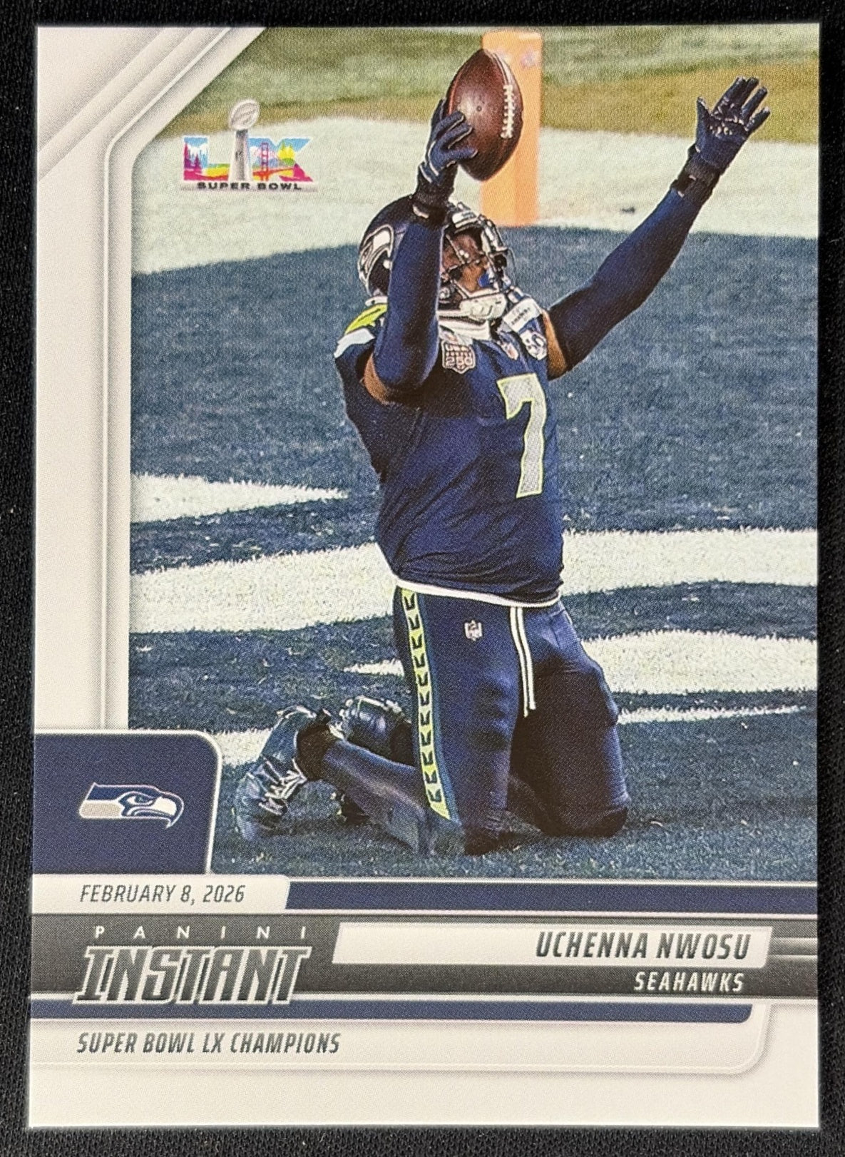 Uchenna Nwosu 2026 Panini Instant Super Bowl LIX Champions Seattle Seahawks front