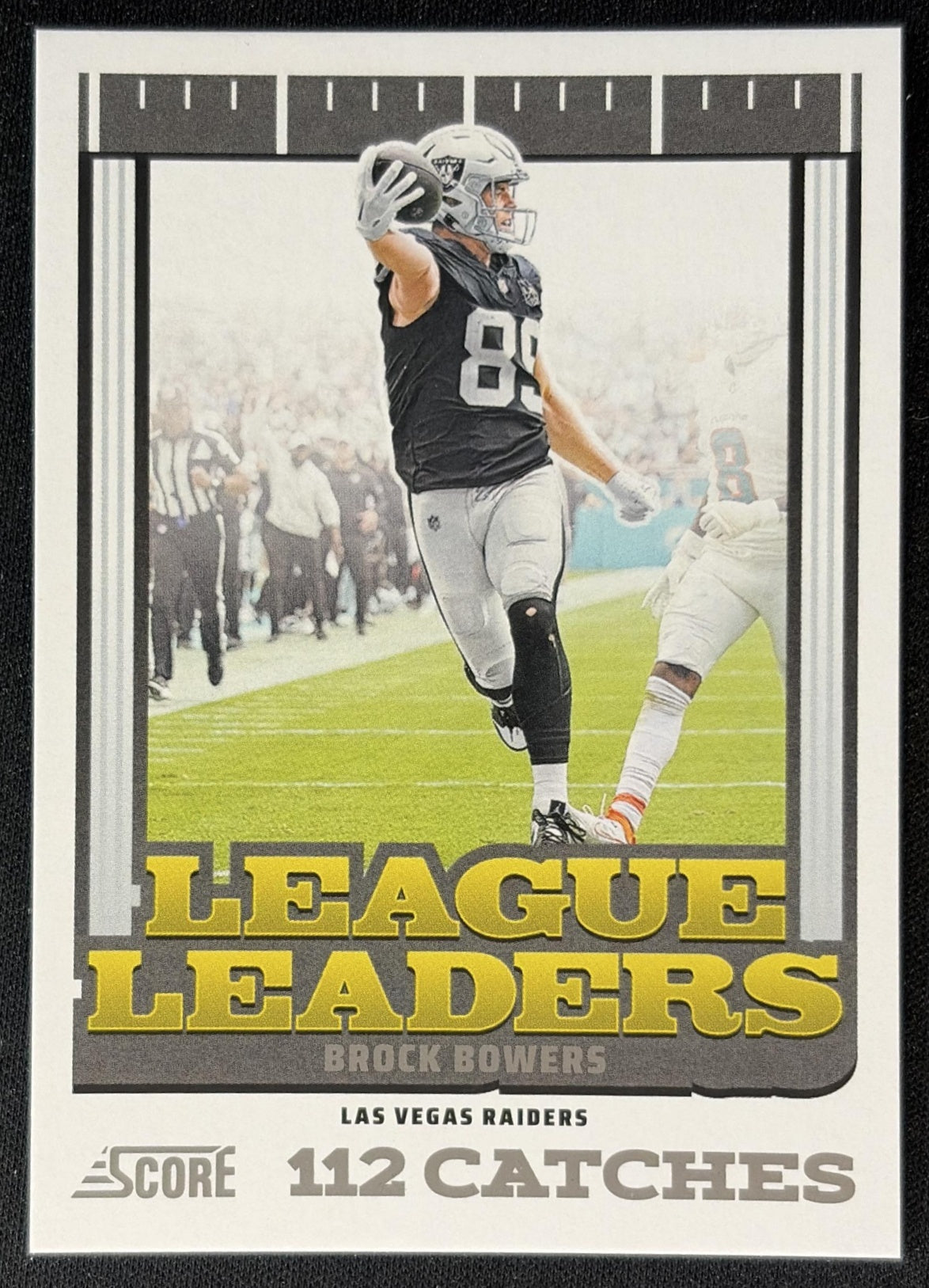 Brock Bowers 2025 Panini Score League Leaders Raiders Front