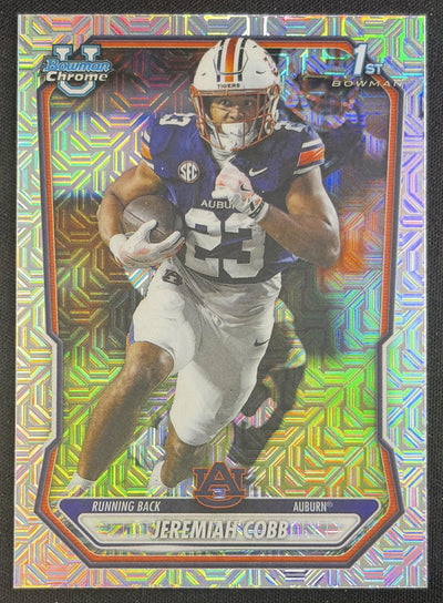 Jeremiah Cobb 2026 Bowman Chrome Prospects Mojo Refractor Tigers Auburn Tigers Sports Trading Card