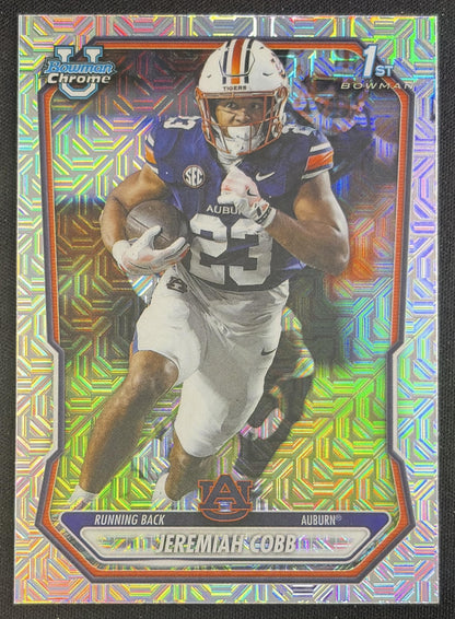 Jeremiah Cobb 2026 Bowman Chrome Prospects Mojo Refractor Tigers Auburn Tigers Sports Trading Card