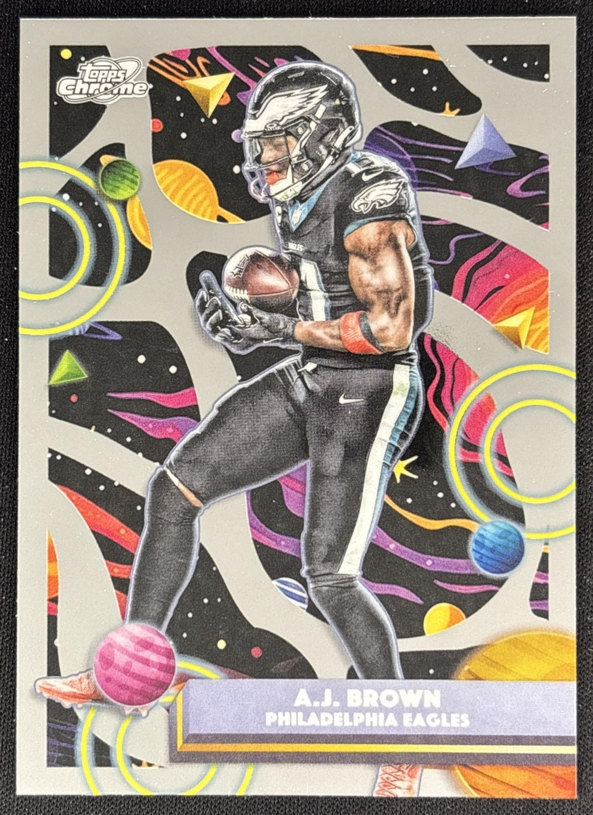 A.J. Brown 2025 Topps Cosmic Chrome Eagles front