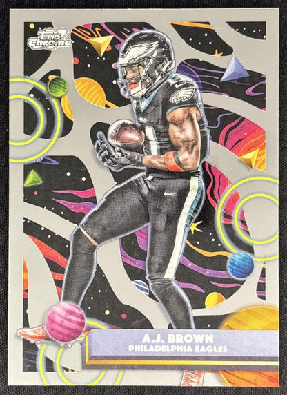 A.J. Brown 2025 Topps Cosmic Chrome Eagles front