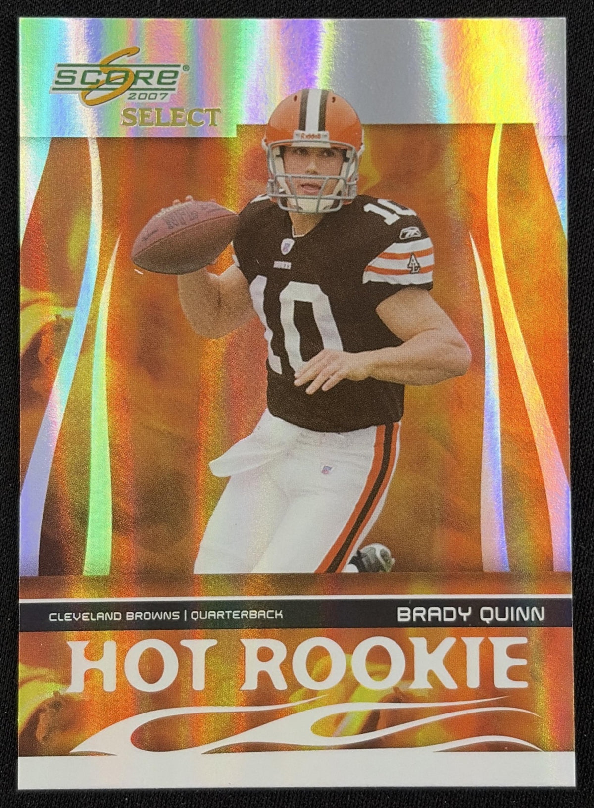 Brady Quinn 2007 Score Select Hot Rookies /749 Browns Sports Trading Card