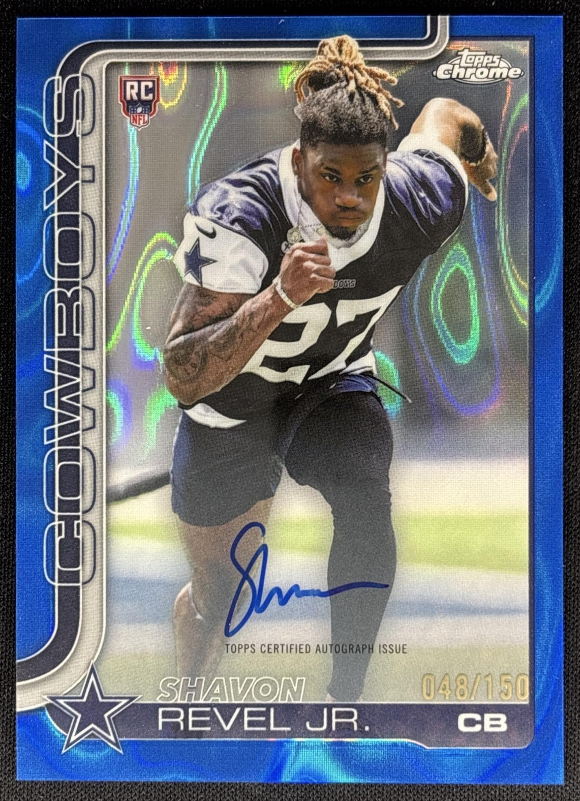 Shavon Revel Jr. 2025 Topps Chrome Rookie Auto Blue Lava Refractor /150 Cowboys Default Title Sports Trading Cards