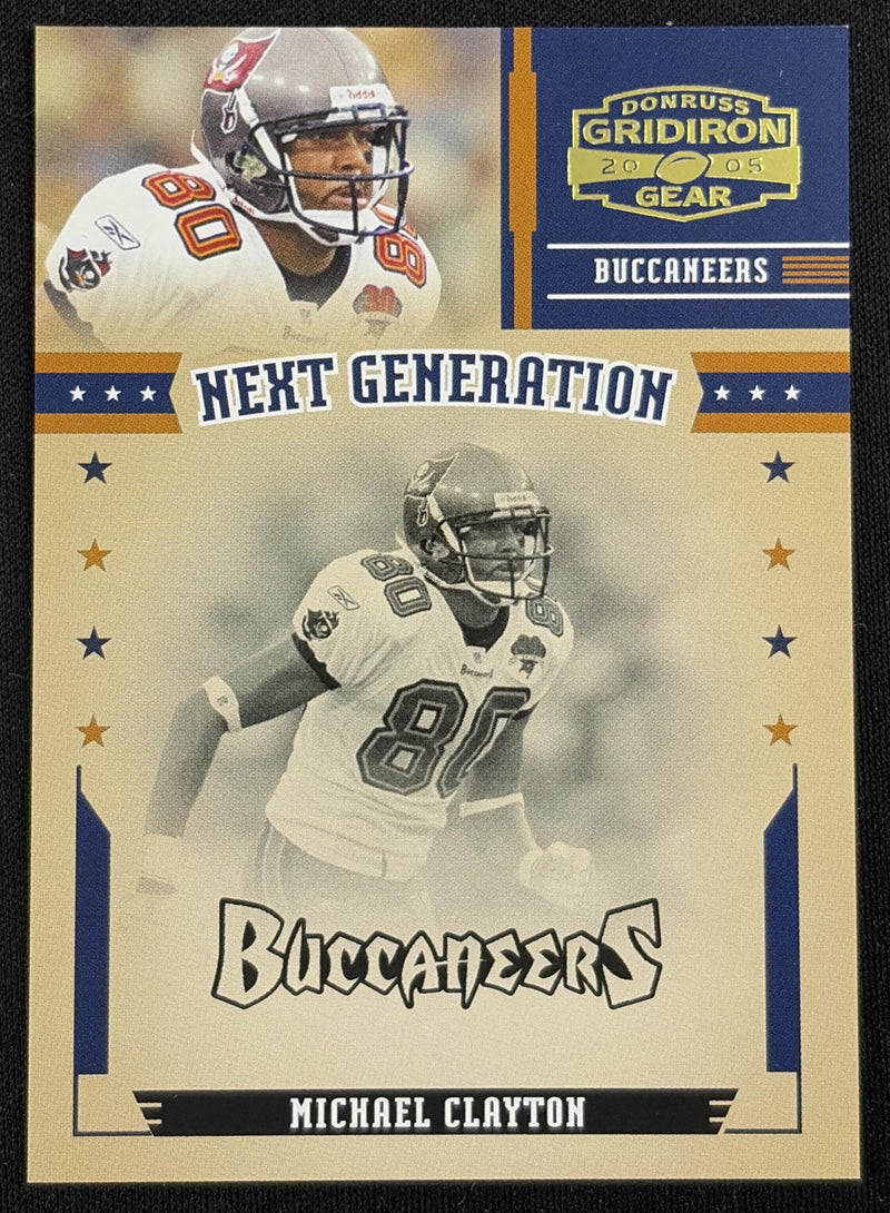 Michael Clayton 2005 Donruss Gridiron Gear Next Generation Gold /1000 Buccaneers