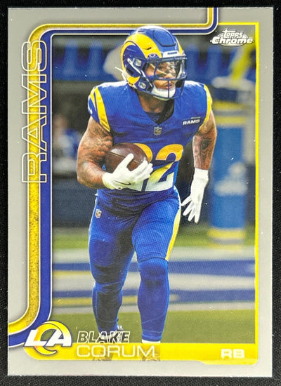 Blake Corum 2025 Topps Chrome Rams Sports Trading Cards