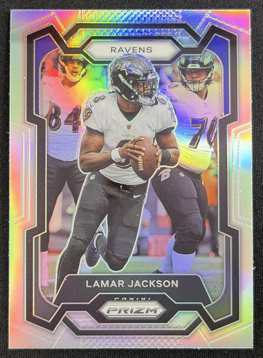 Lamar Jackson 2023 Panini Prizm Silver Ravens