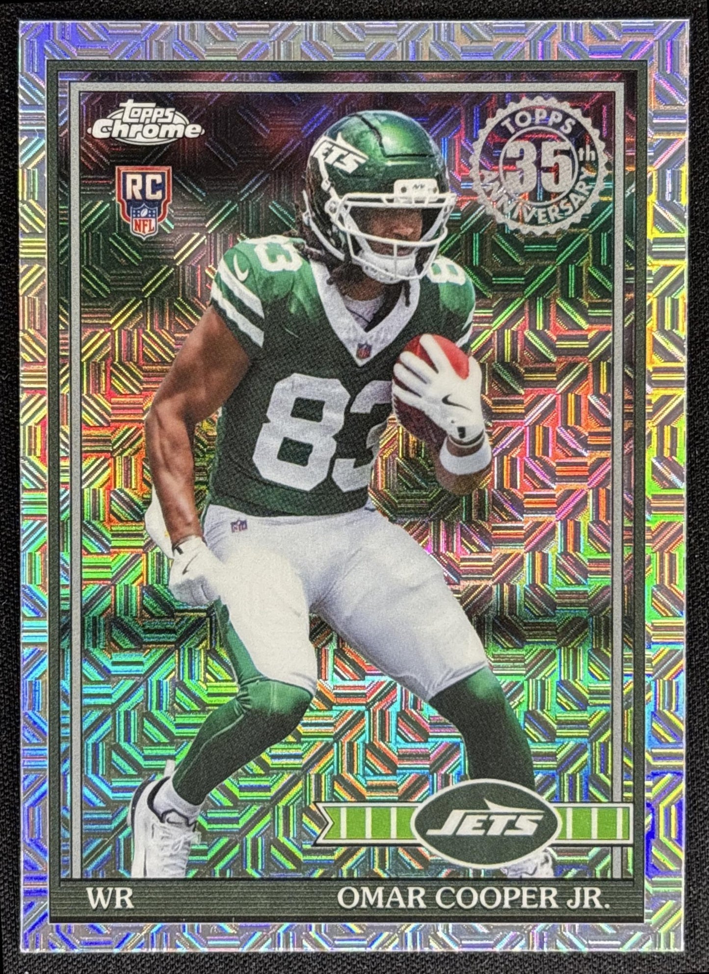 Omar Cooper Jr. 2026 Topps 1991 Chrome Rookie Mojo Refractor Jets