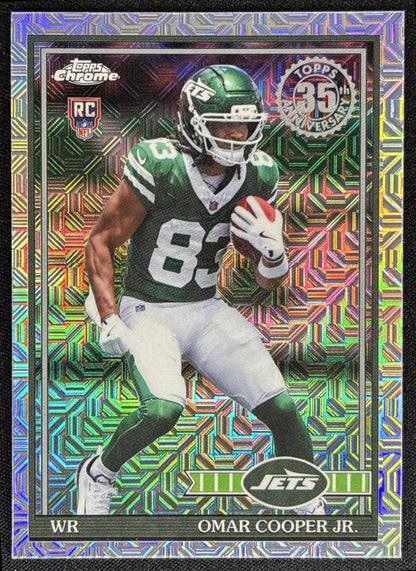 Omar Cooper Jr. 2026 Topps 1991 Chrome Rookie Mojo Refractor Jets