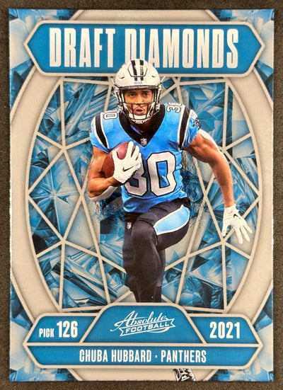 Chuba Hubbard 2025 Absolute Draft Diamonds Panthers Sports Trading Card