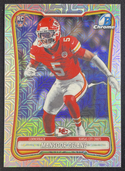 Mansoor Delane 2026 Bowman Chrome NFL Mojo Refractor Chiefs