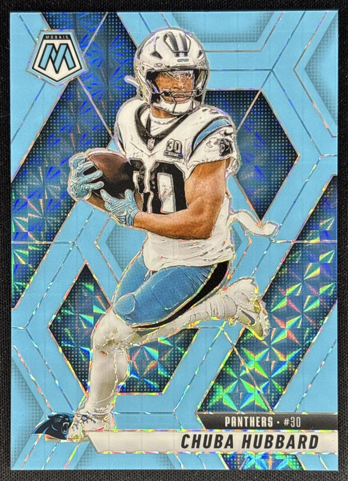 Chuba Hubbard 2025 Panini Mosaic Tessellation Prizm /15 Panthers Sports Trading Cards