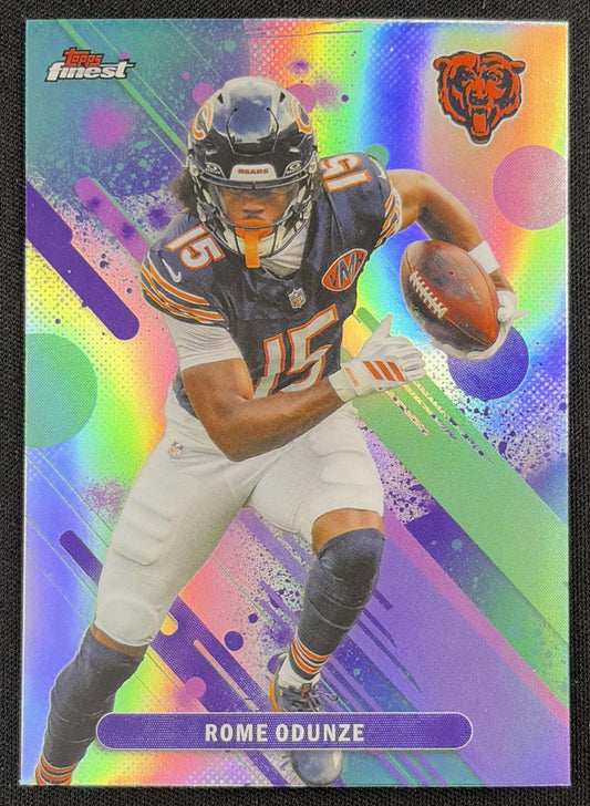 Rome Odunze 2025 Topps Finest Refractor Bears