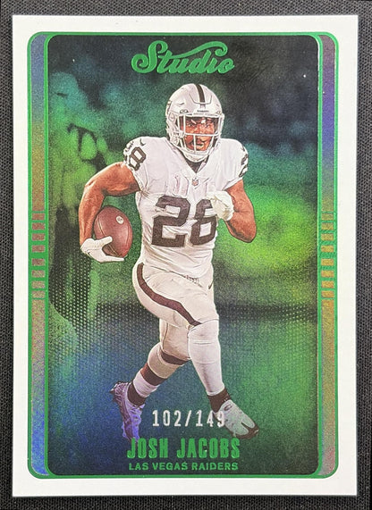 Josh Jacobs 2022 Panini Chronicles Studio Green /149 Raiders