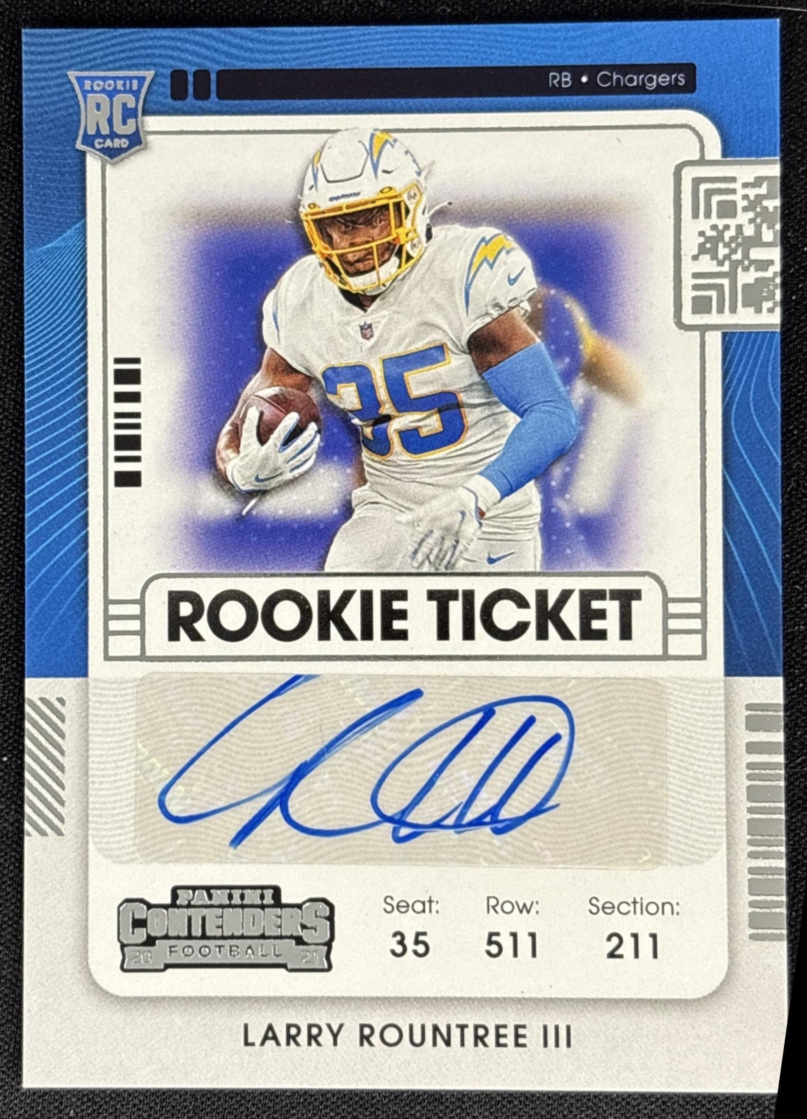 Larry Rountree III 2021 Panini Contenders Rookie Ticket Auto Chargers Los Angeles Chargers Default Title Sports Trading Cards