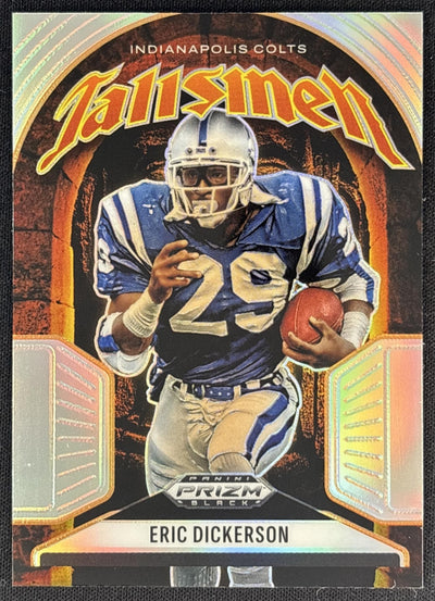 Eric Dickerson 2025 Panini Prizm Black Talismen Silver Colts front