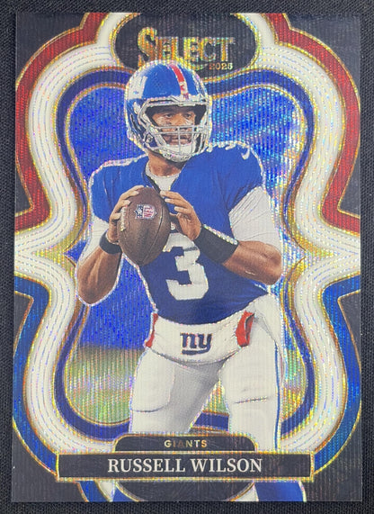 Russell Wilson 2025 Panini Select Suite Level Tri-Color Prizm /199 Giants