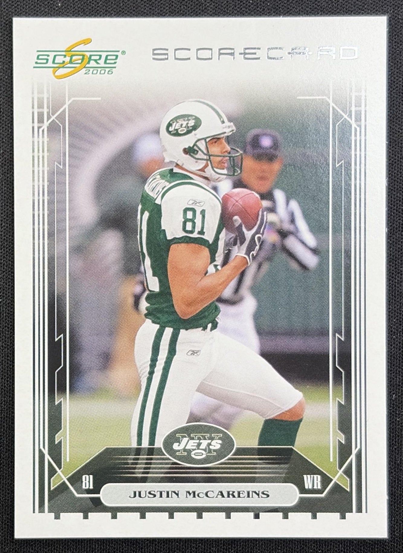 Justin McCareins 2006 Score Scorecard /750 Jets