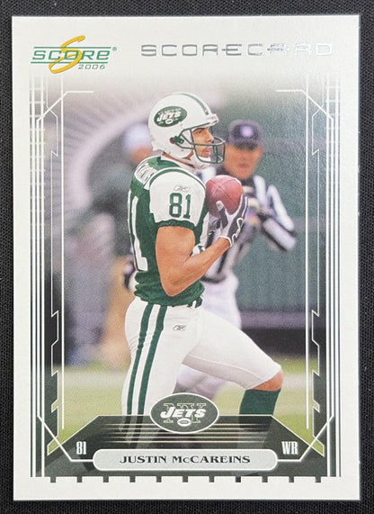 Justin McCareins 2006 Score Scorecard /750 Jets