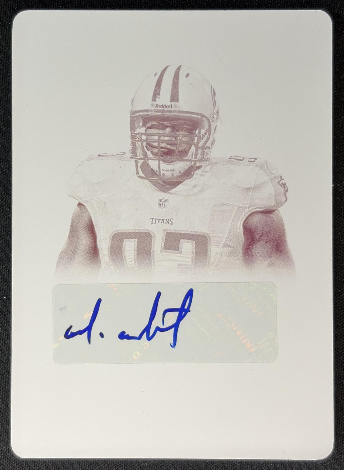 Mike Martin 2012 Panini National Treasures Printing Plates Magenta 1/1 Titans front